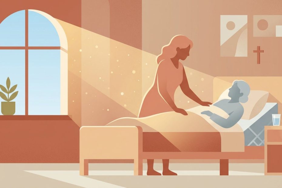 Preghiere per i malati - Illustration prière catholique